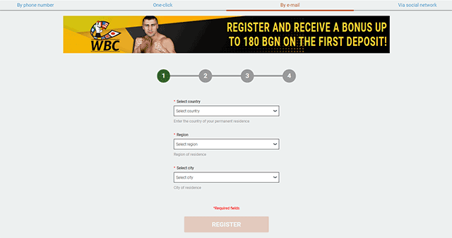 Email registration with MELbet